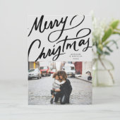 Cartes Pour Fêtes Annuelles Joyeux Noël à la main gras (Debout devant)