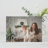 Cartes Pour Fêtes Annuelles Joyeux Noël à la main - photo complète (Debout devant)