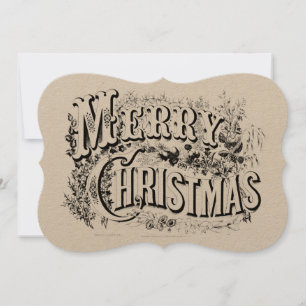 Cartes Pour Fêtes Annuelles Joyeux Noël à l'ère victorienne antique