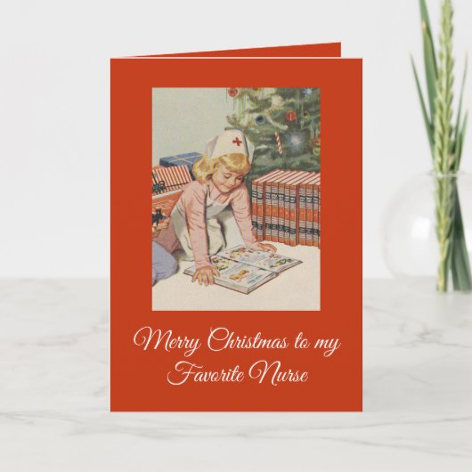 Cartes Pour Fêtes Annuelles Joyeux Noël à mon infirmière préférée (Devant)