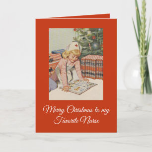 Cartes Pour Fêtes Annuelles Joyeux Noël à mon infirmière préférée