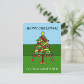 Cartes Pour Fêtes Annuelles Joyeux Noël à notre jardinier (Debout devant)