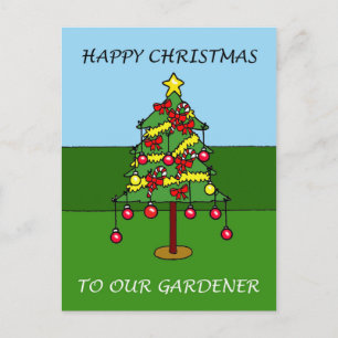 Cartes Pour Fêtes Annuelles Joyeux Noël à notre jardinier