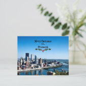 Cartes Pour Fêtes Annuelles Joyeux Noël à Pittsburgh (Debout devant)
