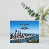 Cartes Pour Fêtes Annuelles Joyeux Noël à Pittsburgh (Debout devant)