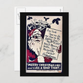 Cartes Pour Fêtes Annuelles Joyeux Noël à tous (Devant / Derrière)