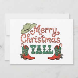 Cartes Pour Fêtes Annuelles Joyeux Noël à tous les cow-boys de l'Ouest américa