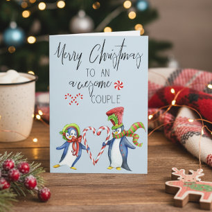 Cartes Pour Fêtes Annuelles Joyeux Noël à un couple incroyable