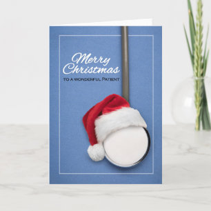 Cartes Pour Fêtes Annuelles Joyeux Noël à un merveilleux stéthoscope de patien