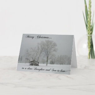 Cartes Pour Fêtes Annuelles Joyeux Noël à une belle fille et gendre