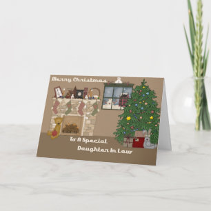 Cartes Pour Fêtes Annuelles Joyeux Noël à une belle-fille spéciale