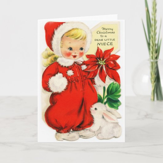Cartes Pour Fêtes Annuelles Joyeux Noël à une chère petite nièce (Devant)