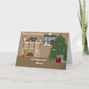 Cartes Pour Fêtes Annuelles Joyeux Noël à une nièce spéciale
