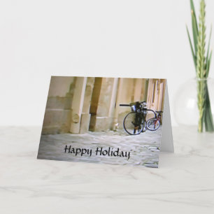 CARTES POUR FÊTES ANNUELLES JOYEUX NOËL À VÉLO ITALIEN