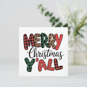 Cartes Pour Fêtes Annuelles Joyeux Noël à vous, jolie famille, tenue de Noël a