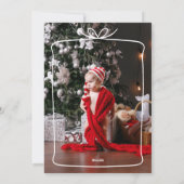 Cartes Pour Fêtes Annuelles Joyeux Noël actuel Ruban photo (Dos)