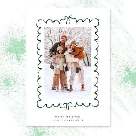 Cartes Pour Fêtes Annuelles Joyeux Noël actuel Ruban photo