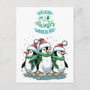 Cartes Pour Fêtes Annuelles Joyeux Noël Adorables Manchots