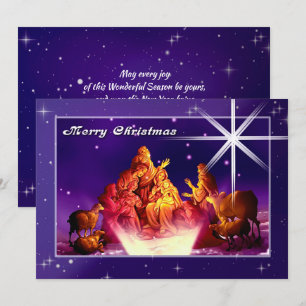 Cartes Pour Fêtes Annuelles Joyeux Noël. Adoration des bergers