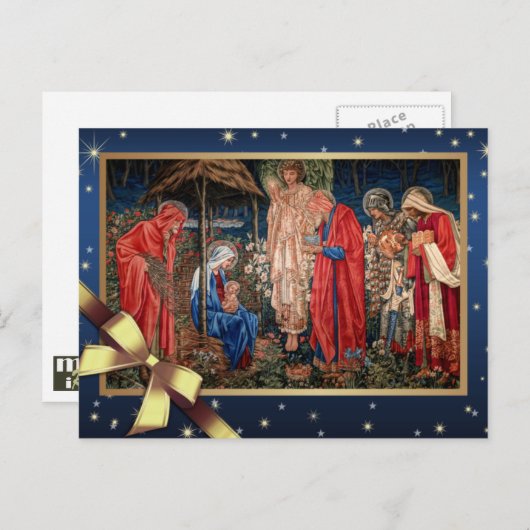 Cartes Pour Fêtes Annuelles Joyeux Noël. Adoration des Mages (Devant / Derrière)