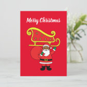 Cartes Pour Fêtes Annuelles Joyeux Noël Afro-Américain Père Noël Rouge (Debout devant)