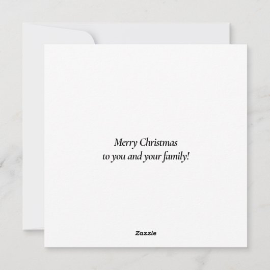Cartes Pour Fêtes Annuelles Joyeux Noël Ajouter photo Modern White Bokeh (Dos)
