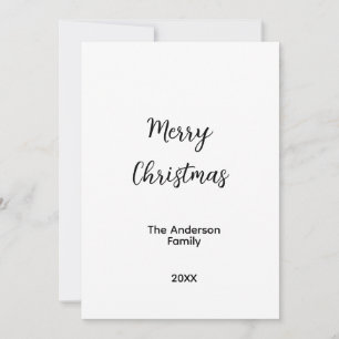 Cartes Pour Fêtes Annuelles Joyeux Noël ajoutez le nom de famille année texte