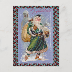 Cartes Pour Fêtes Annuelles Joyeux Noel aka Joyeux Noël Vert Père Noël