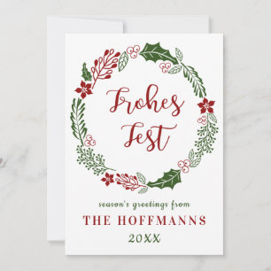 Cartes Pour Fêtes Annuelles Joyeux Noël allemand, personnalisé