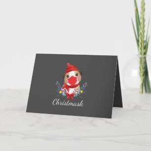 Cartes Pour Fêtes Annuelles Joyeux Noël amateur de chien Bouledogue portant un
