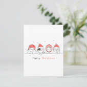 Cartes Pour Fêtes Annuelles Joyeux Noël amis Kitty (Debout devant)