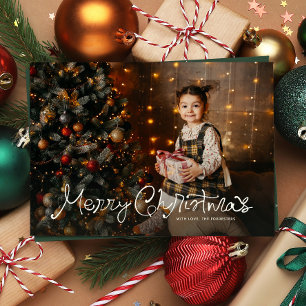 Cartes Pour Fêtes Annuelles Joyeux Noël amusant et mignon, photo de script fan