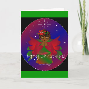 Cartes Pour Fêtes Annuelles Joyeux Noël Angel Baby Girl Prier