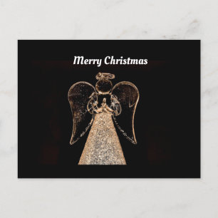 Cartes Pour Fêtes Annuelles Joyeux Noël Angel Noir/Or