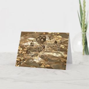 Cartes Pour Fêtes Annuelles Joyeux Noël Anges d'or Jouer Trumpet Chic