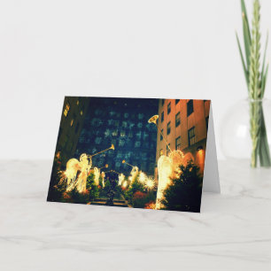 Cartes Pour Fêtes Annuelles Joyeux Noël - anges et flocons de neige