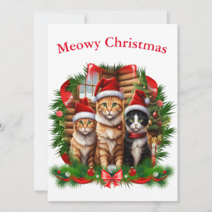 Cartes Pour Fêtes Annuelles Joyeux Noël Animaux