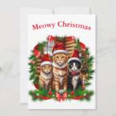 Cartes Pour Fêtes Annuelles Joyeux Noël Animaux (Devant)