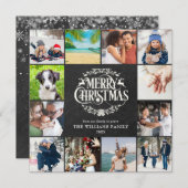 Cartes Pour Fêtes Annuelles Joyeux Noël Année En examen 12 Photo (Devant / Derrière)