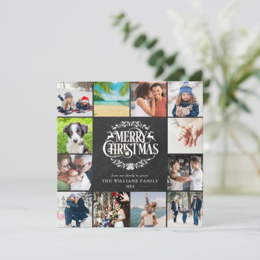 Cartes Pour Fêtes Annuelles Joyeux Noël Année En examen 12 Photo (Debout devant)