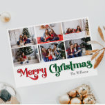 Cartes Pour Fêtes Annuelles Joyeux Noël année en revue 6 Photo<br><div class="desc">Célébrez la saison avec cette année unique et classique Joyeux Noël en revue 6 carte de vacances photo avec une touche de charme vintage. Le design minimaliste présente une élégante palette de couleurs rouge et verte, évoquant l'esprit cosy de l'hiver. Son attrait moderne et ludique, associé à la formulation traditionnelle,...</div>