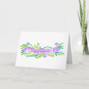 Cartes Pour Fêtes Annuelles Joyeux Noël, aquarelle bannière de Noël