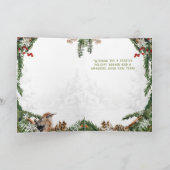 Cartes Pour Fêtes Annuelles Joyeux Noël Aquarelle Nuthatch Nesting Bird (Intérieur)