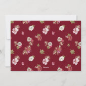 Cartes Pour Fêtes Annuelles Joyeux Noël Aquarelle Rouge (Dos)