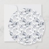 Cartes Pour Fêtes Annuelles Joyeux Noël Aquarelle Rouge-gorge Oiseau Hiver (Dos)