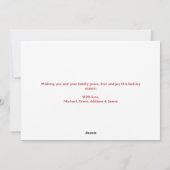 Cartes Pour Fêtes Annuelles Joyeux Noël Aquarelle Verdure Non-Photo (Dos)