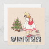 Cartes Pour Fêtes Annuelles Joyeux Noël Arbre de Noël Enfants Noël (Devant / Derrière)