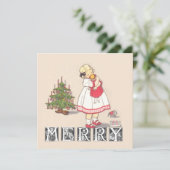 Cartes Pour Fêtes Annuelles Joyeux Noël Arbre de Noël Enfants Noël (Debout devant)