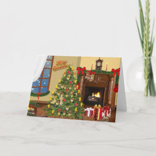 Cartes Pour Fêtes Annuelles Joyeux Noël Arbre de Noël Vintage & Cadeaux