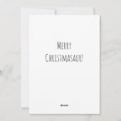 Cartes Pour Fêtes Annuelles Joyeux Noël Arbre mignonne Dinosaure Santa Hat (Dos)